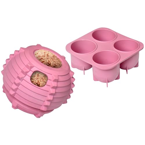 XHX Long-Lasting Interactive Dog Toy Safe for Medium and Large Dogs 25-75 lbs(Pink, Medium) - color: Pink, size: Medium
