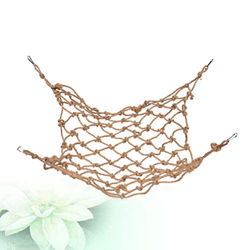 Scicalife Parrot Climbing Net Rope Ladder for Birds Hanging Buckle Pet Hanging Net for Parakeet Budgie Macaw 11.81 X 7.87 X 0.19 in