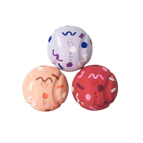Chuckit! Birthday Fetch Medley Dog Balls, Small (2"), Pack of 3 – Bouncy Birthday‑Scented Rubber Fetch Balls for Dogs Up to 20 lb – Durable Small Dog Toys for Active Play - size: Small 2"