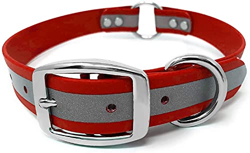 Regal Dog Products Reflective Dog Collar, Durable Metal Buckle, Small Red - color: Red, size: Small