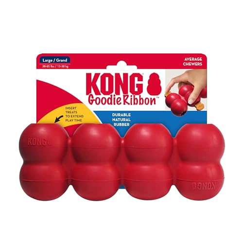 KONG Goodie Ribbon, Stuffable Natural Rubber Dog Toy, for Large Dogs - size: Large (Pack of 1)