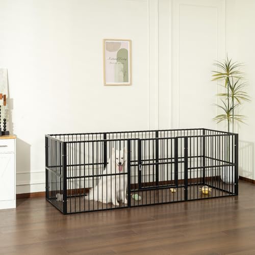 2-Panel Dog Playpen Extension - color: Black, style: 2 Panels