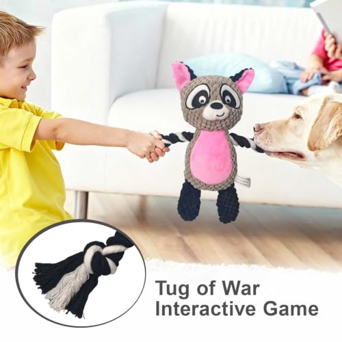 Dog Toys, Dog Squeaker Toys with Crinkle Paper (Gray Raccoon) - color: Gray Raccoon