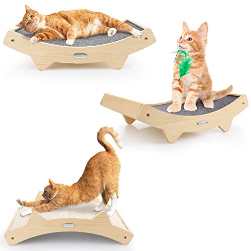Pecute Double-Sided Sisal Cat Scratcher for Indoor Cats, Durable Sisal