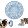 Lick Mat for Dogs and Cats, Slow Feeder Mats with Suction Cups - Bathing, Grooming and Training, Anxiety Relief Feeding Pad,Dishwasher-Safe Blue - color: Blue-Round