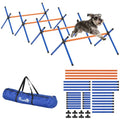 PawHut Dog Agility Training Equipment, Adjustable Height, 4 Pieces, Orange