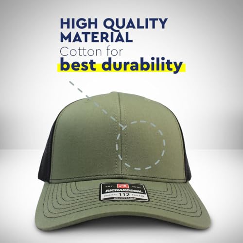 Richardson Mesh Cap Embroidered Agility Tunnel Dog Training Dad Mom Trucker Hats for Men & Women - color: Heather Grey Black Personalized Text Here