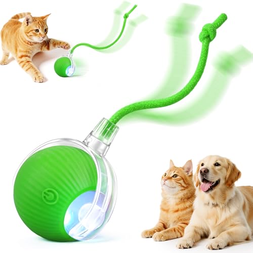 Interactive Automatic Rolling Electronic Stimulation Chase Ball Cat Dog Toy - color: Green