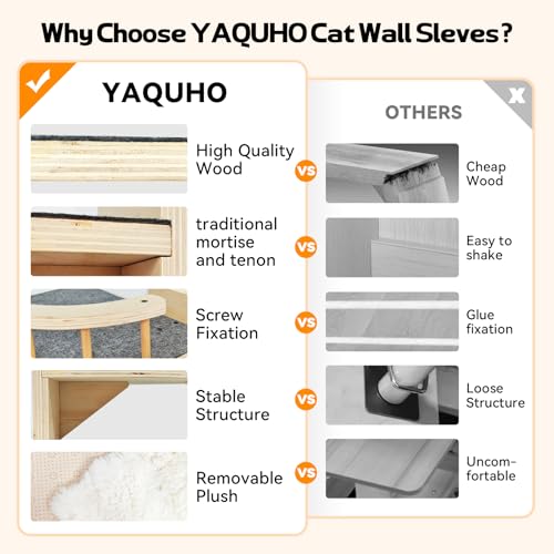 Cat Shelves for Wall, Corner Cat Wall Shelf with 3 Wide Steps, Wooden Wall Mounted Cat Shelf for Indoor Cats, 30 lb Capacity, Removable Plush Pads, Cat Climbing Perch Set for Large Cats