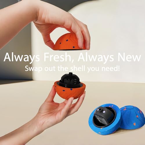 Interactive Dog Ball, 2 Modes Automatic Dog Toy, IPX7 Waterproof - color: Orange-1