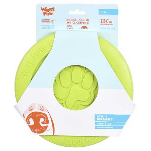 WEST PAW Zisc High-Flying Disc Dog Toy - Granny Smith Green - color: Granny Smith, size: Large