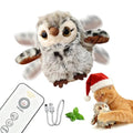 Puffluv Flapping Cat Toy,Interactive Owl with Remote Control, 3 Modes Flapping Wings & Chirping, USB Rechargeable,Catnip, Mimic Bird for Indoor Cats, Never Bored - style: Owl-with Remote Controle