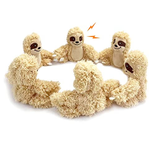 Interactive Squeaky Dog Toy, Replacement Animals Sloth Pack of 6 - size: Replacement Animals - Pack of 6, style: Sloth
