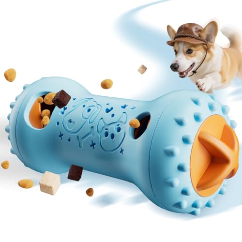 FOXMM Interactive Treat Dispensing Dog Toys – Adjustable Puzzle Toy - color: Blue&Orange