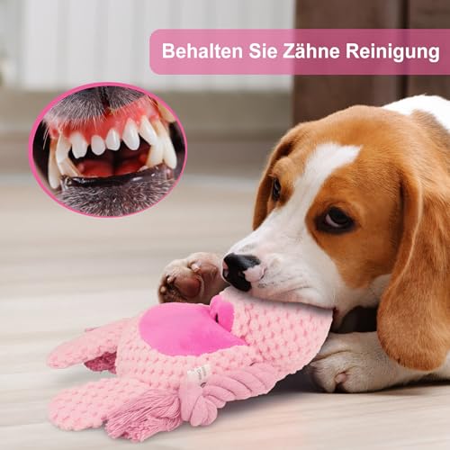 Dog Toys, Dog Squeaker Toys with Crinkle Paper (Pink Pig) - color: Pink Pig