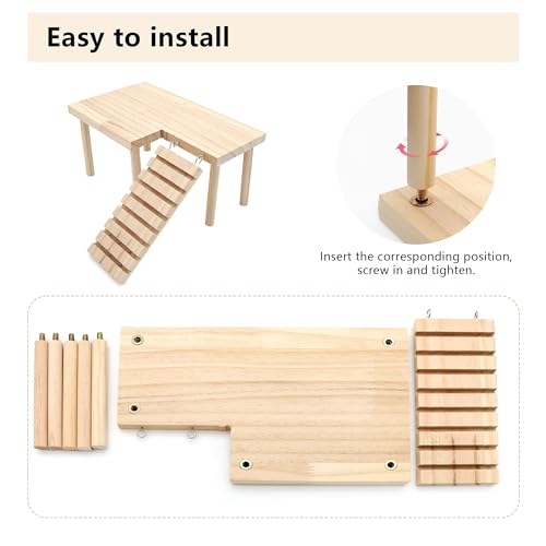 Hamster Wooden Platform with Legs, Small - color: Platform-Small