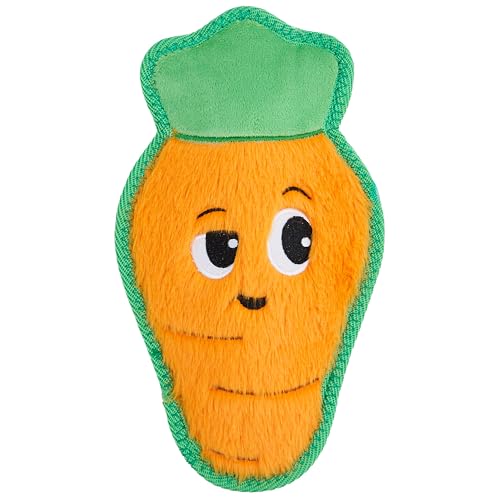 Outward Hound Tough Skinz Durable Chew Plush Squeaky Dog Toy, Carrot, 9.8" - color: Carrot, size: Medium