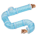 8pcs DIY Hamster Tunnel Tubes Toys for Dwarf Hamsters Gerbils Mice - color: Blue