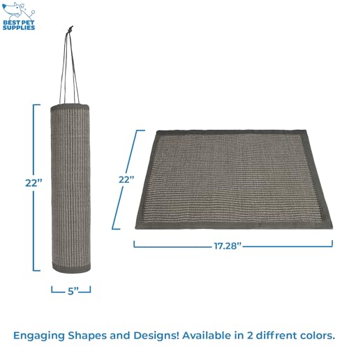 Best Pet Supplies Catify Hanging Cat Scratcher - Log, Gray - color: Gray Log