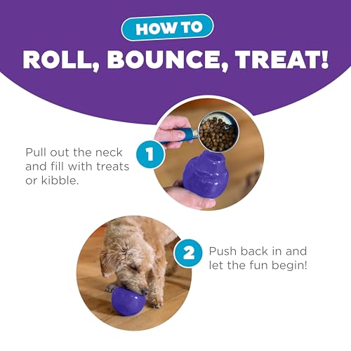 Outward Hound Lil' Snoop Interactive Treat Dispensing Dog Toy, Purple, 3.9" - color: Purple Lil Snoop