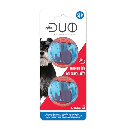 ZEUS Duo Balls with LED, Interactive Dog Toys, Small (96287) - color: LED, size: Small