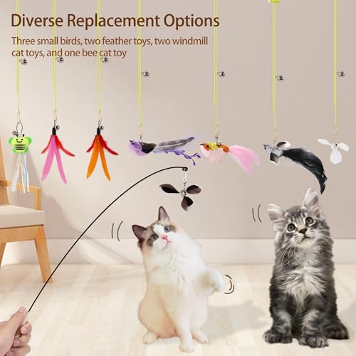 Cat Bird Toy for Indoor Cats Self Play - color: 12 Hanging /Bird /Wand