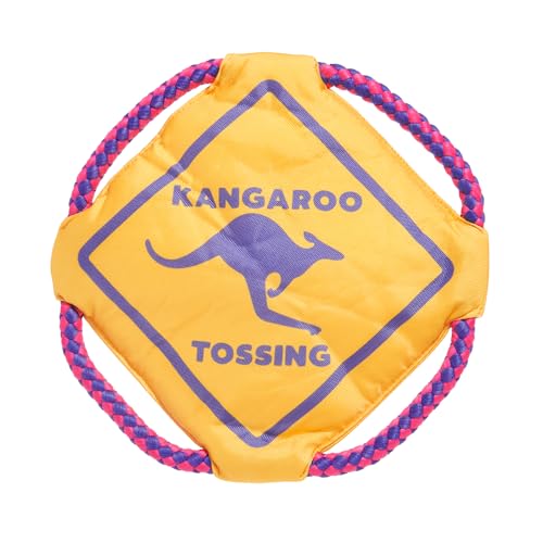 BarkBox Kangaroo Tossing Flying Disc Dog Toy - for Dogs - color: Kangaroo Tossing