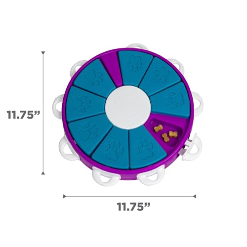 Outward Hound Nina Ottosson Dog Twister Dog Toy Treat Puzzle, 11.8" - color: Dog Twister (Purple, Blue), size: 1 Count (Pack of 1)