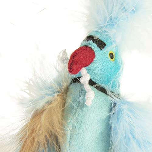 Petlinks HappyNip Blue Beauty Plush Cat Toy, Contains Silvervine & Catnip - Blue, One Size - color: Blue Beauty Bird, size: Set of 1