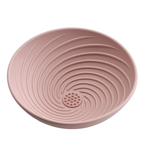 Dog Lick Bowl Slow Feeder for Dogs and Cats (Pink), Silicone Lick Mat Feeding Bowl for Slow Eating, Anxiety Relief, Interactive Pet Feeding Dish, Dishwasher Safe - color: pink