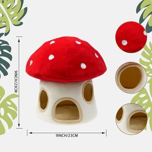 Hide and Seek Dog Toys, Mushroom Crinkle Paper Hideaway with 5 Pack Squeaky Hedgehogs Interactive Plush Puzzle Puppy Chew Toy to Keep Them Busy for Small Medium Large Dogs - color: Mushroom Hideout with 5 Hedgehog Brown
