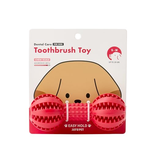 JAYU PET Dog Chew Toy Toothbrush for Small & Medium Dogs