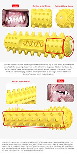 Dog Chew Toys for Aggressive Chewers, Dog Toothbrush Care Cleaning Stick, Puppy Toothing Chew Toy for Small Middle Dog (Yellow) - color: Yellow