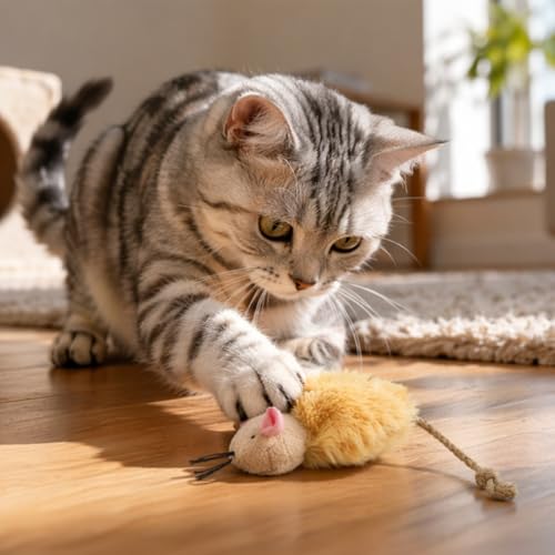 Homoyoyo 3Pcs Catnip Cat Toys Simulated Roo Toy Plush Cat Toy for Indoor Cats Interactive Kicker and Chew for Kittens Breathable Fabric 4.33 X 2.55 X 0.98 in