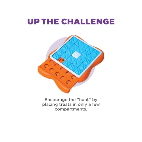 Outward Hound Nina Ottosson Challenge Slider Dog Toy Treat Puzzle, 14.7" - color: Challenge Slider (Orange, Blue), size: 1 Count (Pack of 1)