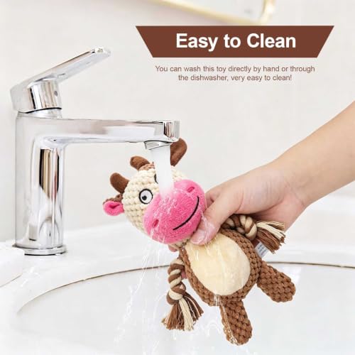 Dog Toys, Dog Squeaker Toys with Crinkle Paper (White Cow) - color: White Cow