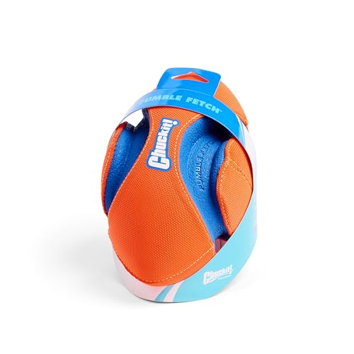 Chuckit! Fumble Fetch Dog Football, Small, Orange and Blue - size: Small, style: Orange/Blue