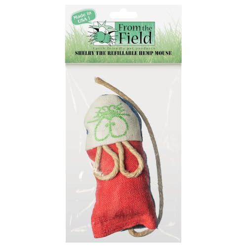 From The Field | Shelby Refillable Hemp Mouse Catnip Toy for Cats |USA-Made - color: Refillable Shelby