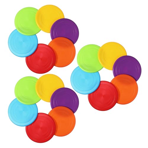 18 Pack Dog Flying Discs, Soft TPR Rubber Flyer Toys for Small Medium & Large Dogs - Interactive, Float in Water, Safe on Teeth, for Outdoor Fetch & Training (6 Colors)