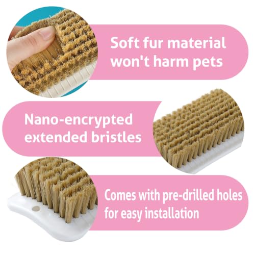 Toys for Pigs, 3-Pack Pet Enrichment Scratching Brushes for Outdoor