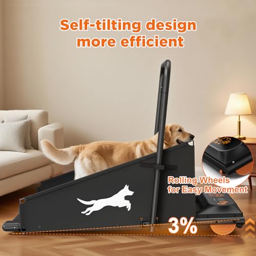 Dog Treadmill for Small and Medium Dogs, Pet Pacer Treadmill with Incline, Remote Control, 2.5HP Quiet Motor, 12 Training Programs, Cushioned Running Belt