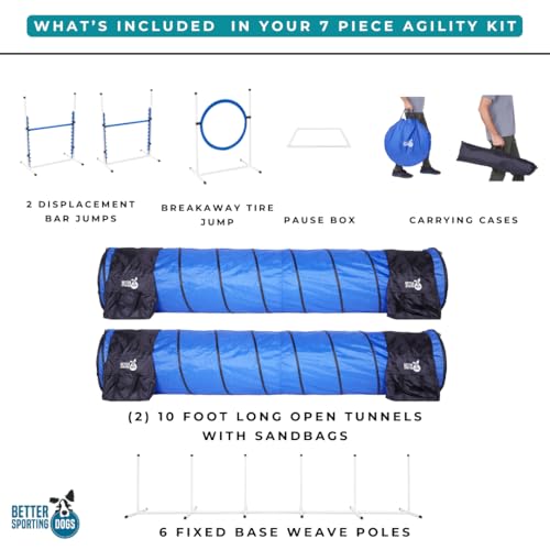 Better Sporting Dogs Elite Agility Set for Dogs, 7Pc Kit