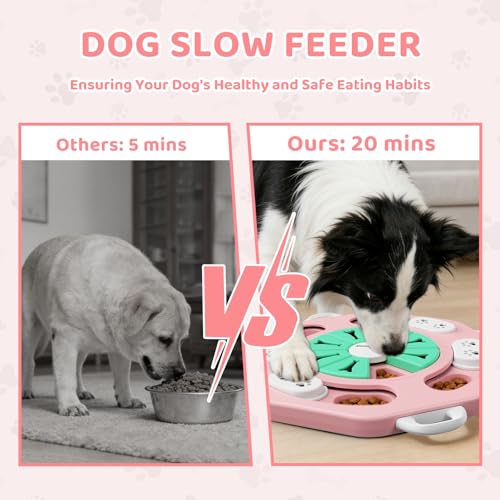 MateeyLife Dog Puzzle Toy for Smart Dogs, Puppy Enrichment Toys (L2, Pink) - color: L2, Pink