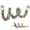 Hemobllo Parrot Cotton Rope Perch 23.62 in Bird Rope for Cages Climbing Chewing Standing Station for Parakeets Balance Training Exercise and Boredom Relief - size: 60cm