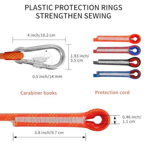 (3/8in) Static Climbing Rope 12KN, Marine Floating Line with Hooks,98ft - color: 10mm-black 12kn, size: 98ft/30M
