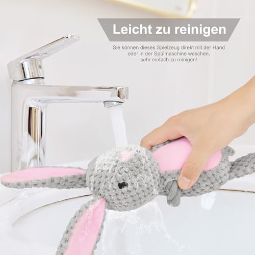 Dog Toys, Dog Squeaker Toys with Crinkle Paper (Gray Rabbit) - color: Gray Rabbit