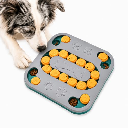 Cat Puzzle Toy, Treat Dispenser & Slow Feeder for Cat and Dog (grey) - color: grey