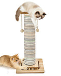 Odoland 31" Tall Large Cat Scratching Post with Replaceable Scratcher Pad - color: Stripe