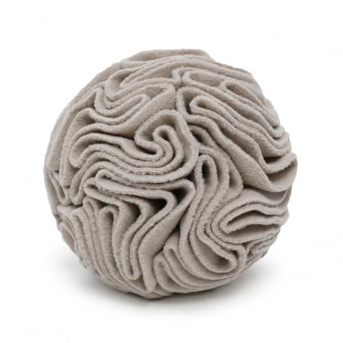 Light Brown Snuffle Ball for Dogs, Slow Feeder Mental Enrichment Toy for Small, Medium Dogs, Discreet Color Interactive Puzzle Game for Anxiety Relief & Indoor Fun, Machine Washable - color: Light Brown, size: Small