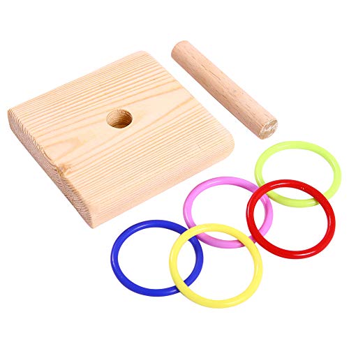 QBLEEV Bird Tabletop Toy, Parrot Activity & Training Trick Color Ring Toys - color: Color Circle B